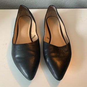 Hazeline Leather Pointed Toe Flat